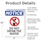 Signmission Do Not Drink The Water, 7 in W x Rectangle, Aluminum OS-2PACK-NS-A-710-V-11151 - alternate 3